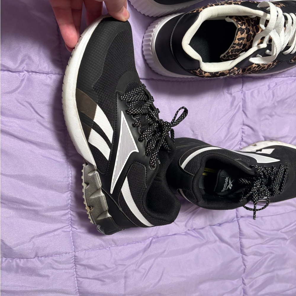 Reebok Women's Black and White Athletic Sneakers